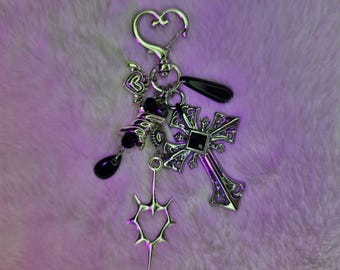 Alternative "Revolt" Gothic Keychain Bag Accessory