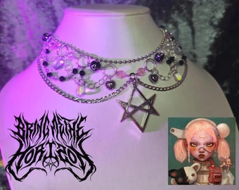Bring Me The Horizon Post Human Nex Gen Inspired Necklace Choker Metal Metalcore Rock Goth Alternative Anime