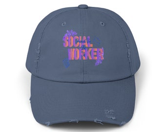 Empowerment Cap - 'Proud to Be a Social Worker' Distressed Design"