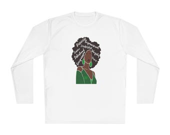 Iota Phi Lambda Values Afro Woman Long-Sleeve Shirt