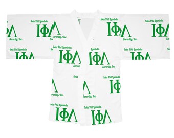 Sisterhood Long Sleeve Kimono Robe, Sorority Gift, Relaxation Wear, Home Lounge, Graduation Outfit, Empowerment Fashion, Party Ready