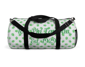 Iota Phi Lambda Duffel Bag, Turtle Print Sorority Travel Weekender