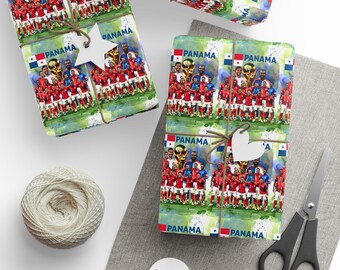 Panama National Soccer Team Gift Wrap | World Cup Los Canaleros Football Fan Paper