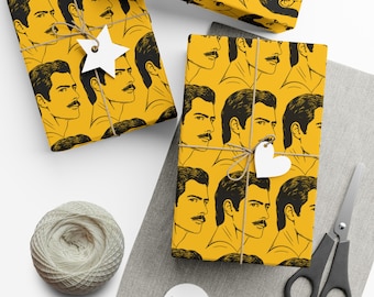 Freddie Mercury Gift Wrapping Paper | Queen Rock Decor | 80s Music Lover | Bohemian Fan