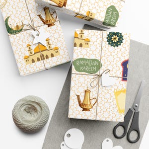 Muslim Gift Wrap | Crescent Moon  | Ramadan Decor | Eid celebration | Matte & Glossy Finish
