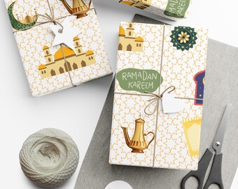 Muslim Gift Wrap | Crescent Moon  | Ramadan Decor | Eid celebration | Matte & Glossy Finish