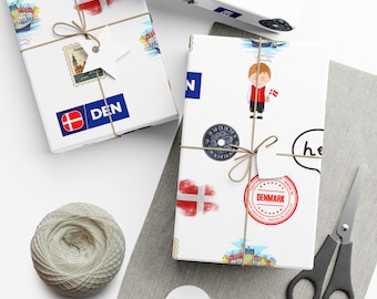 Carta da regalo danese / Carta da regalo danese / Decorazioni nordiche / Scandinavo