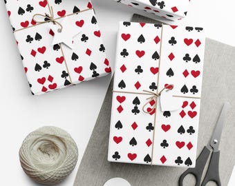 Carta da gioco / Slot machine / Divertimento con fiches da poker / Carta jackpot / Cuori rossi e neri
