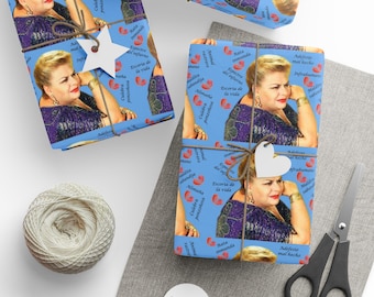 Paquita la del Barrio Funny Gift Wrapping Paper | Rata de Dos Patas Iconic Mexican Ranchera Queen | Unisex Cultural Gift Wrap