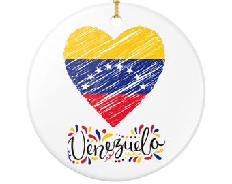 Venezuelan Flag Heart Christmas Ornament | Cultural Keepsake
