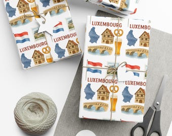 Luxembourg Gift Wrapping Paper | Cultural Icons, Travel Theme