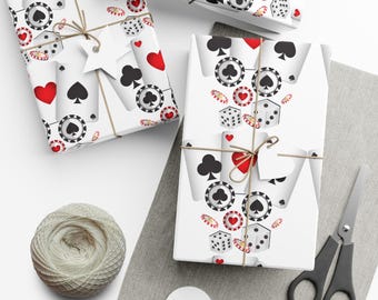 Carta da regalo a tema casinò / Decorazioni per una serata di poker / Las Vegas / Festa a tema gioco d'azzardo / Dadi e carte