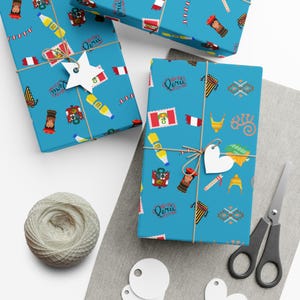 Peruvian Gift Wrapping Paper for Birthday Parties and Cultural Events Gift Paper with Colorful Designs Unisex Gift Wrap Paper