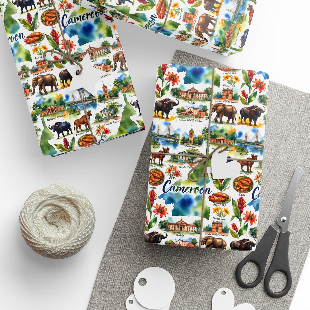Cameroon Wrapping Paper | African Wildlife | Gift for Soccer Fan ...