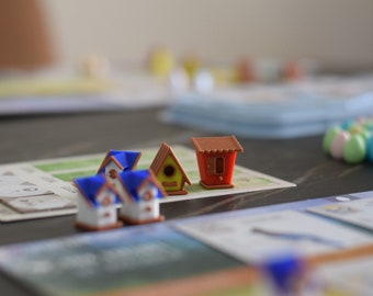 Wingspan Birdhouse Tokens: Colorful Game Upgrade