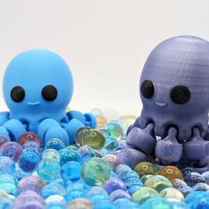 Baby Octopus, 3D Printed Articulated Flexible Fidget Toy Sensory Pet Cute 3D Print Mini Gift Idea