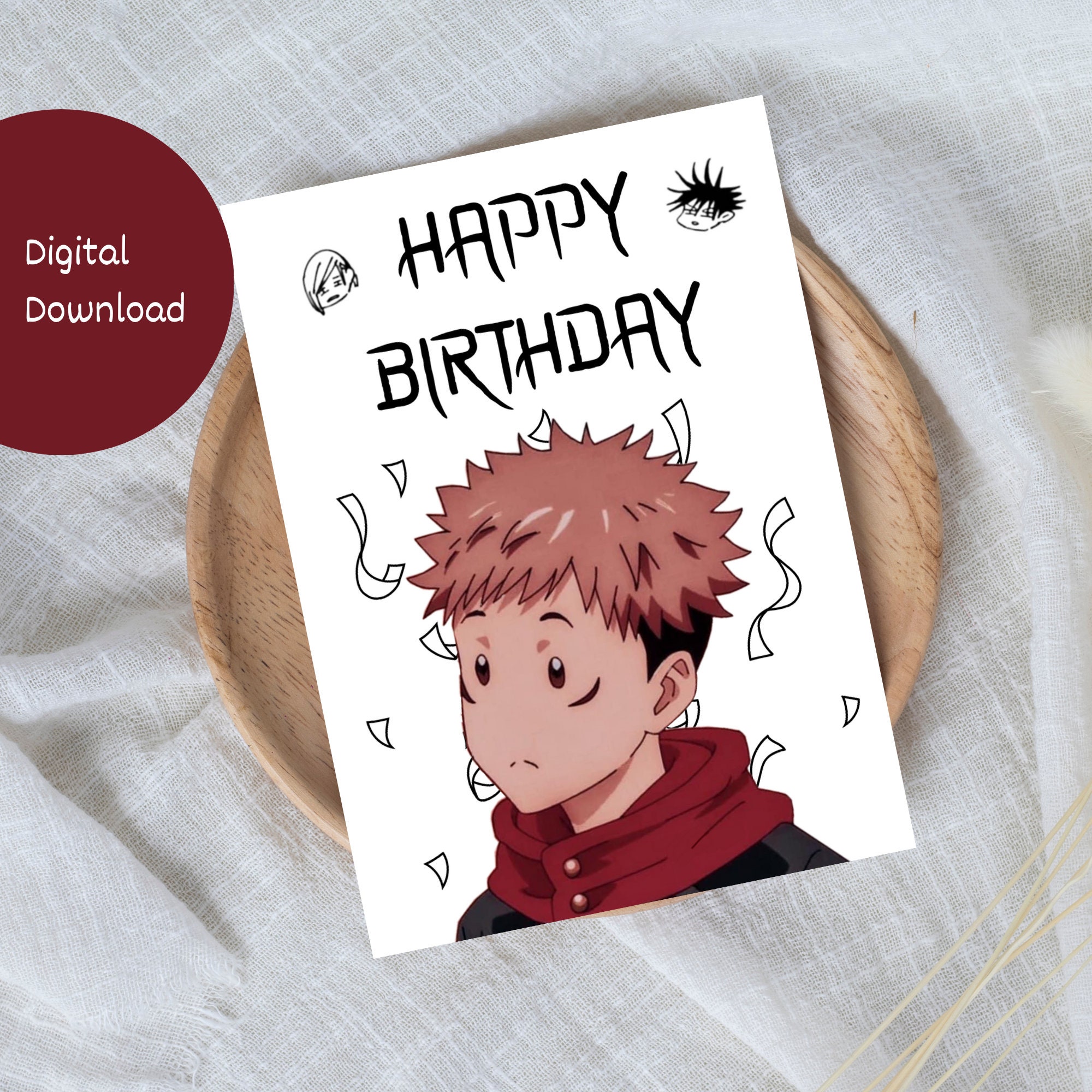Happy Birthday Jujutsu Kaisen Itadori Happy Birthday - Etsy