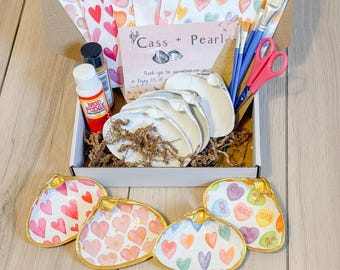 Valentinstag Decoupage Muschel Bastelset: DIY Party außerhalb Deutschlands