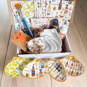 Happy Hour Decoupage Clam Shell Kit: DIY Crafting Gift, Beach Decor