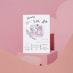 Baby Girl Baby Shower Invitation Template