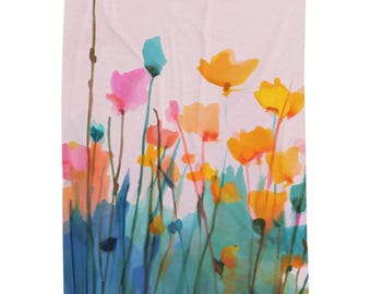 Wildflower Velveteen Plush Blanket