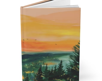 Sunset Forest Landscape Journal | Hardcover Notebook