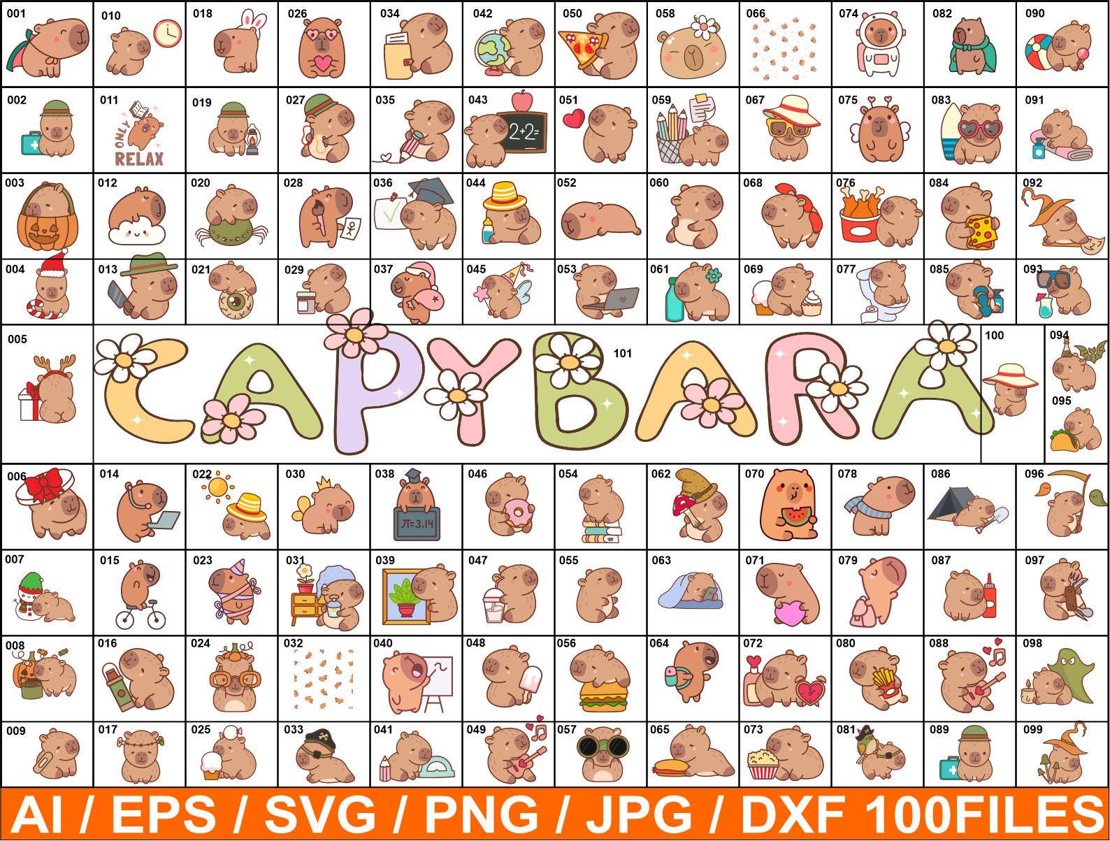 Cute kawaii capybara - Etsy 日本