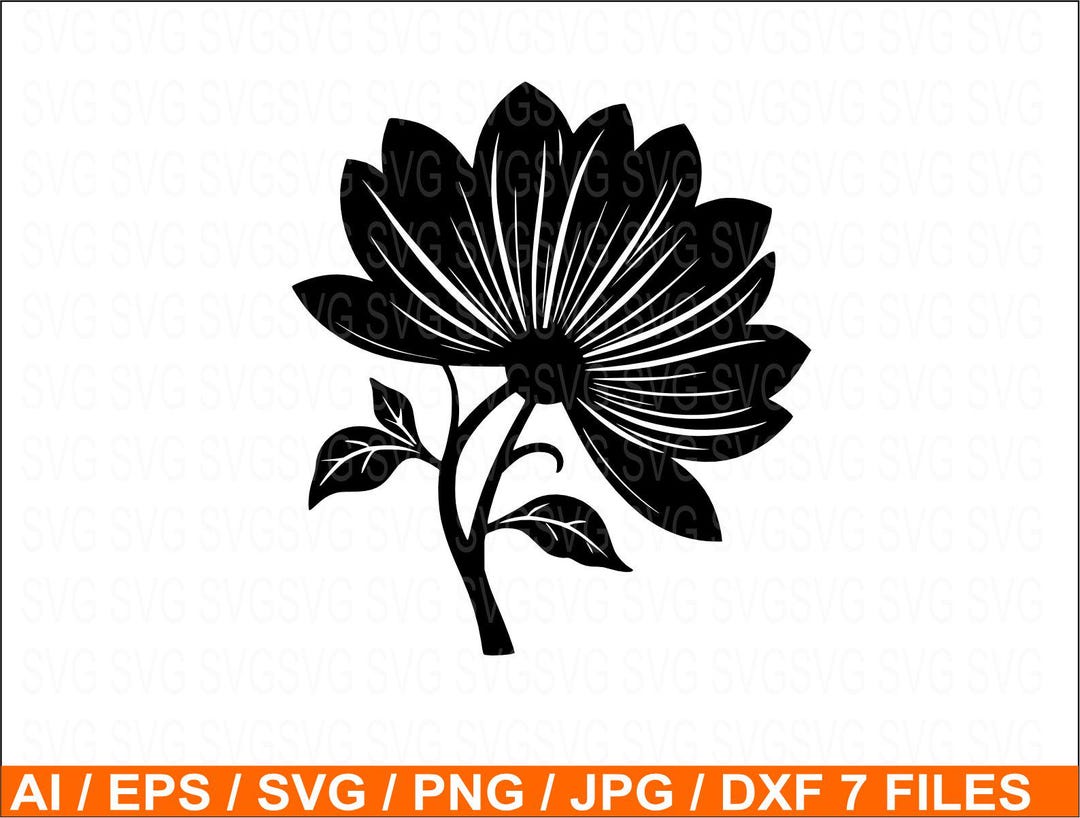 Flower Design. Laser Cut File. Vector File Svg-dxf-ai-eps Instant ...