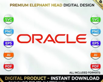 Oracle Logo svg file for laser Cutting developer technology silhouette vector files for cricut digital download clipart png EPS AI PDF
