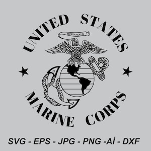 Eagle, Globe, and Anchor SVG and Cross Stitch Pattern 6 files