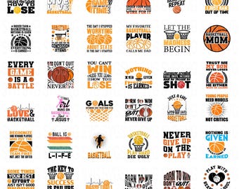 Basketball SVG Bundle: Monogram, Silhouette, Vector, Sport 36 Designs (Digital Download)