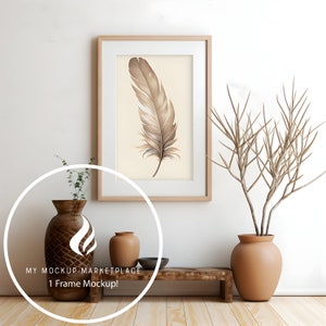Single Frame Mockup, Modern Decor, 1 Frame Mockup, Mockup, Frame Mockup, Interior Mockup, Editable Mockup, Styled Interior Mockup, PSD File