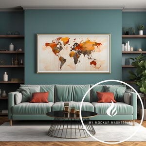 1 Frame Mockup, Modern Decor, Single Frame Mockup, Color Mockup, Frame Mockup, Interior Mockup, Editable Mockup, Styled Interior Mockup