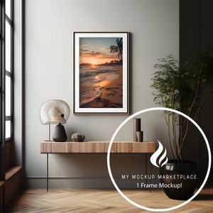 Single Frame Mockup, Modern Decor, 1 Frame Mockup, Mockup, Frame Mockup, Interior Mockup, Editable Mockup, Styled Interior Mockup, PSD File