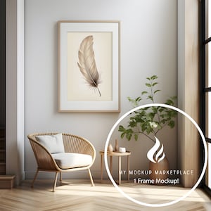 Single Frame Mockup, Modern Decor, 1 Frame Mockup, Mockup, Frame Mockup, Interior Mockup, Editable Mockup, Styled Interior Mockup, PSD File