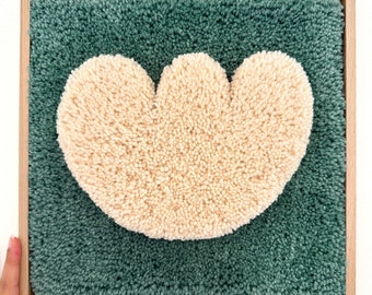 Wool Wall Art: Minimalist Green Textile Hanging