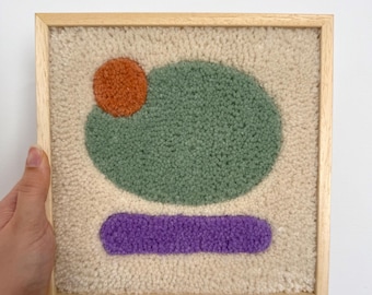 Handmade Wool Wall Hanging: Scandi Textile Art, Green Home Decor