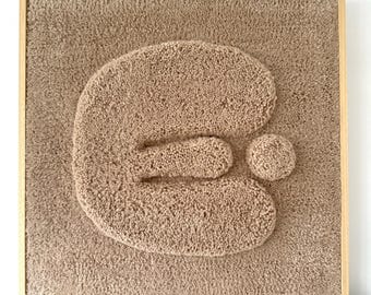 Handmade Wool Wall Hanging: Beige Textured Textile Art