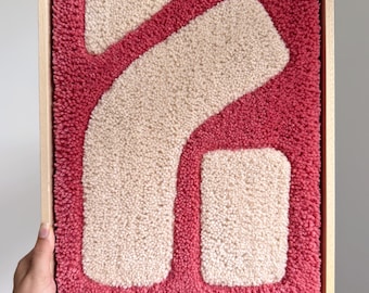 Framed Wool Wall Hanging: Abstract Scandinavian Art