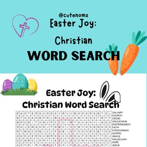 Printable Christian Easter Word Search | Easter Religious Printable Word Search Puzzle | Faith-based Easter Word Search Instant Download