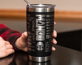 Star Wars Mandalorian - Stainless Steel Tumbler.