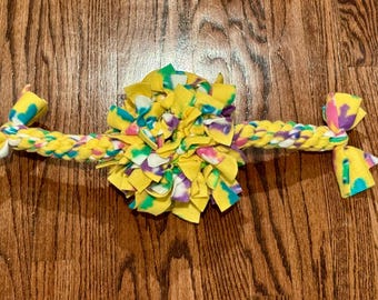Handmade Fleece Snuffle Ball Tug Toy: Interactive Dog Fetch Toy