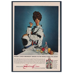 Smirnoff Vodka 1970er Jahre Vintage Werbung