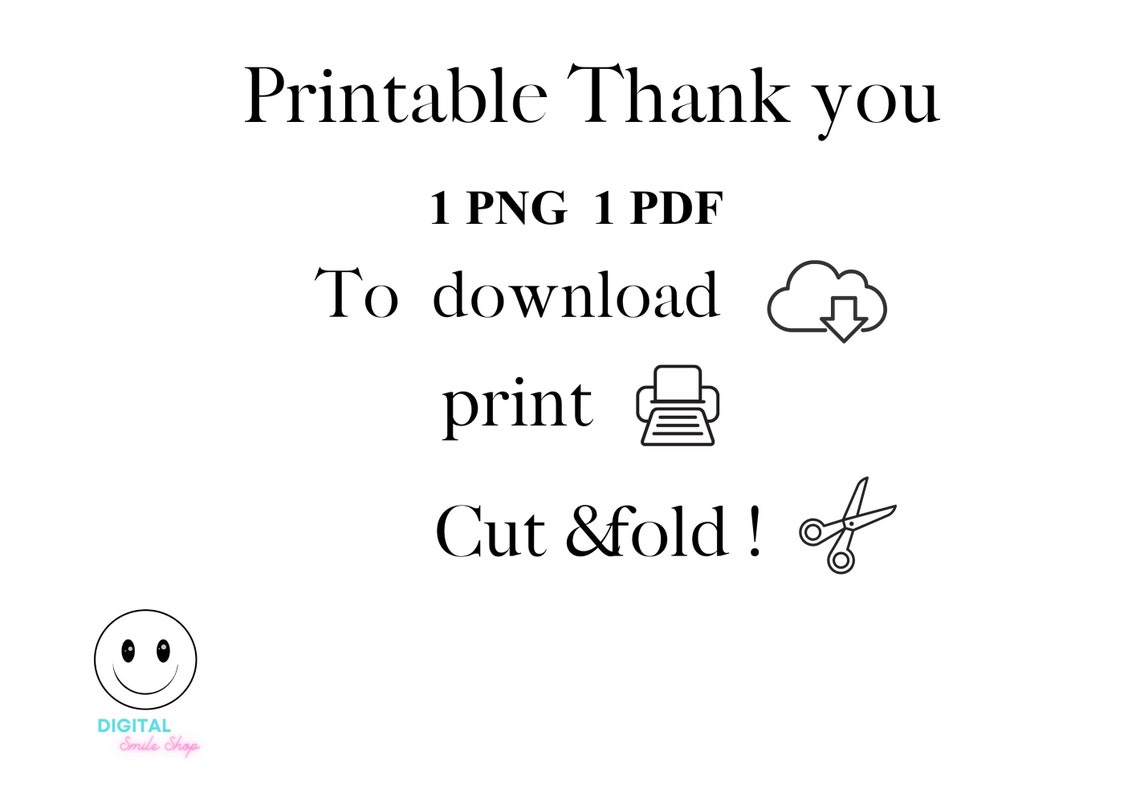 Printable birthday card instant download 7x5 inch cards for birthday