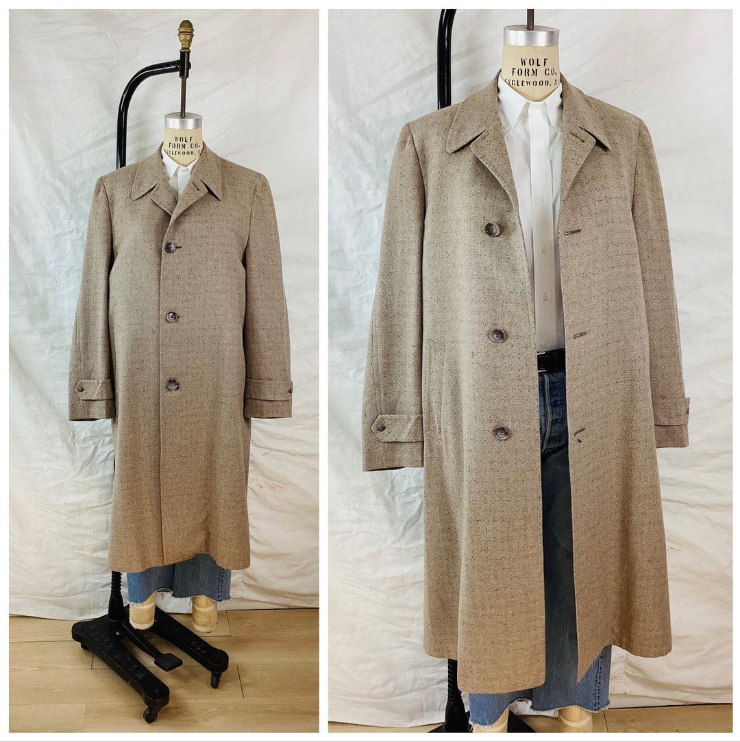 Vintage 1950s SPECKLE FLECKED Wool Overcoat / Trad Style - Etsy