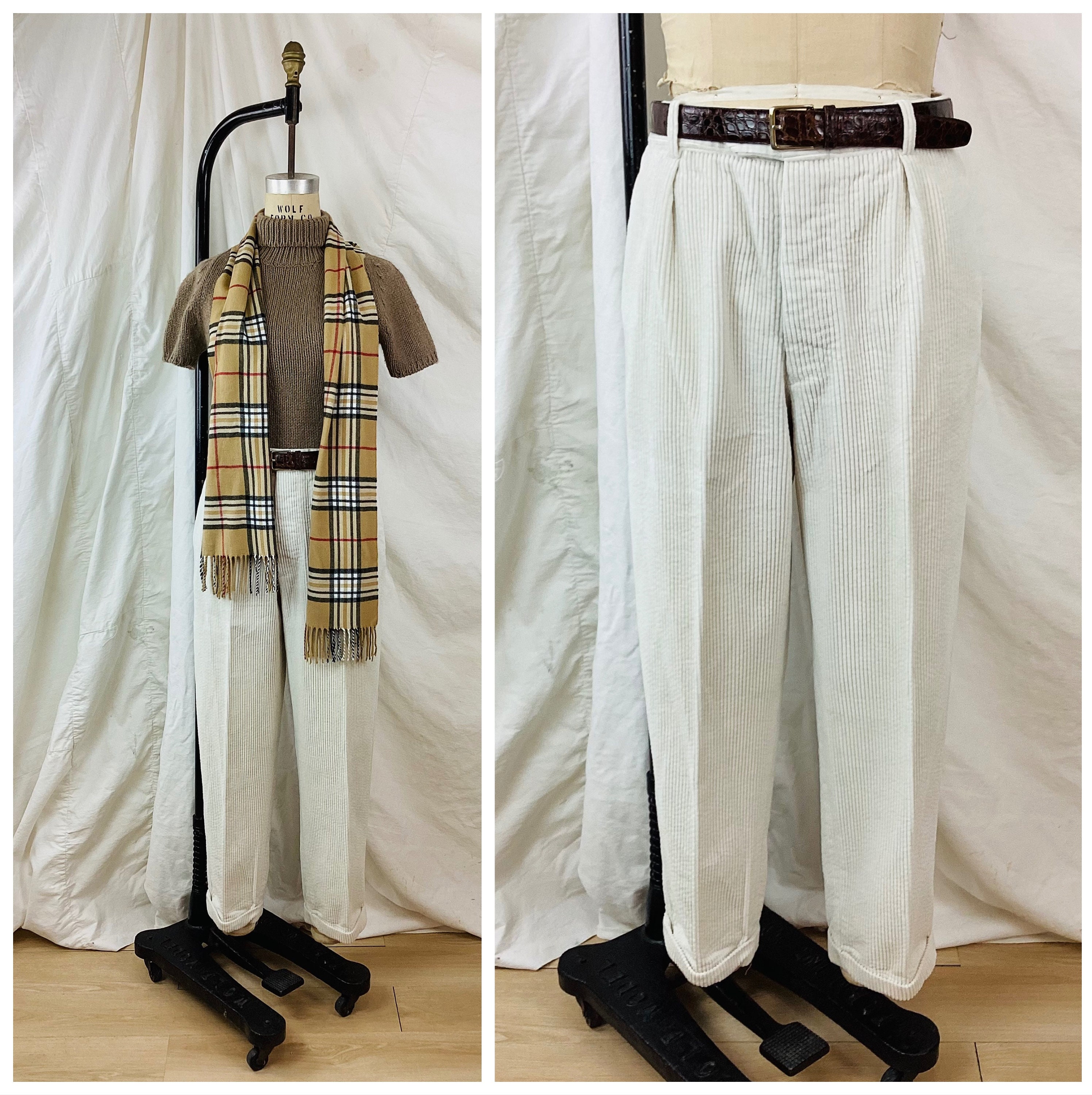Pleated Corduroy Pants (4 Colors) – Megoosta Fashion