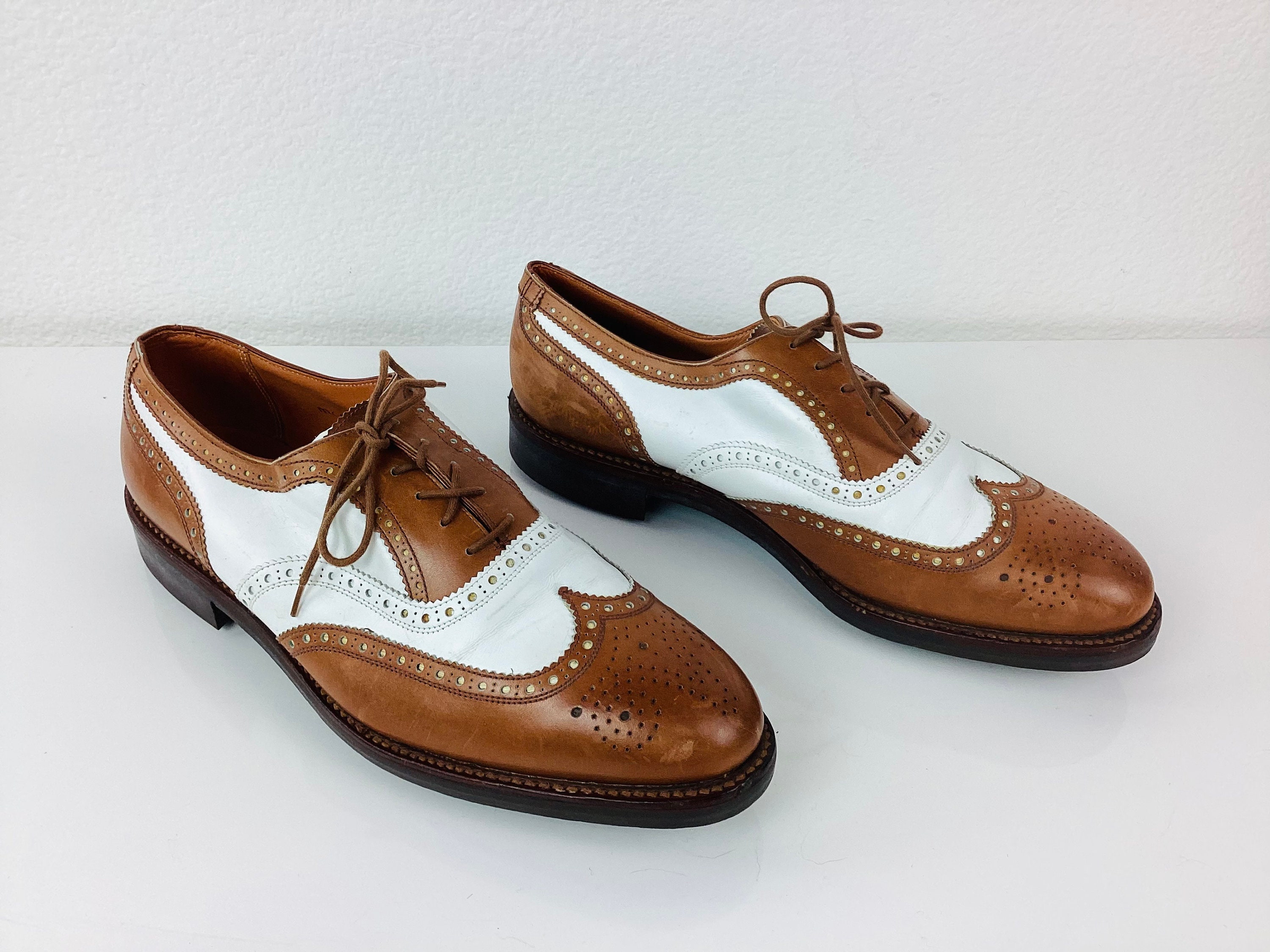 Vintage POLO by RALPH LAUREN Brown & White Wingtips  display picture 2