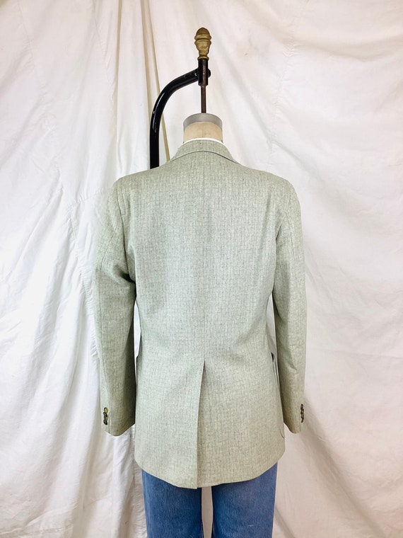 Vintage PIERRE CARDIN Light GREY Blue Windowpane … - image 8