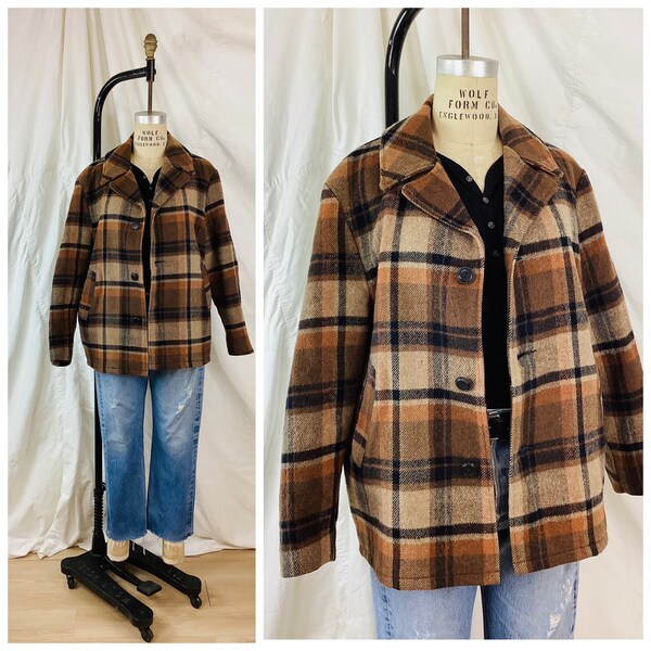 Plaid Faux Fur Jacket main image 0