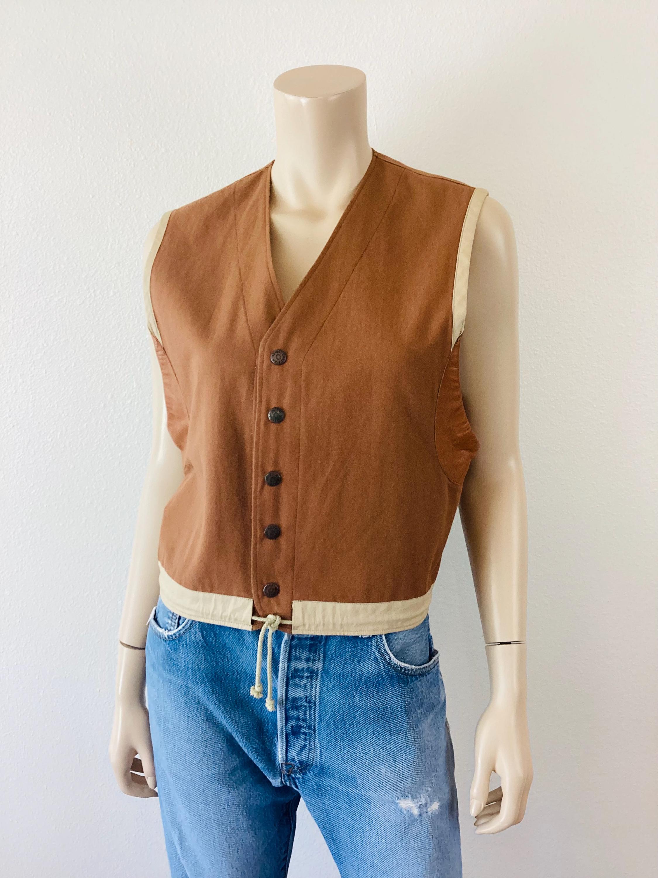 Combinaison Vintage En Velours Marithé Et François Girbaud - Taille S, Marron, Années 90